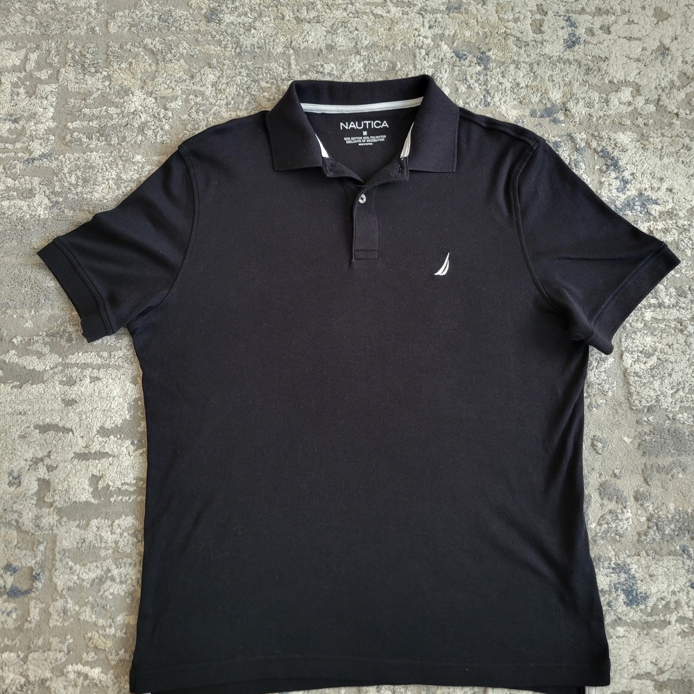 Nautica Men's Classic Black Polo Shirt